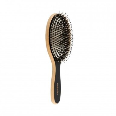 KASHOKI TOUCH OF NATURE WOODEN OVAL HAIR BRUSH naturalios medinės šukos plaukams OVAL KASHOKI TOUCH OF NATURE WOODEN OVAL HAIR BRUSH naturalios medinės šukos plaukams OVAL