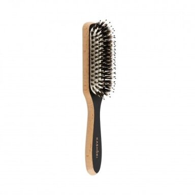 KASHOKI TOUCH OF NATURE WOODEN SLIM HAIR BRUSH naturalios medinės šukos plaukams SLIM KASHOKI TOUCH OF NATURE WOODEN SLIM HAIR BRUSH naturalios medinės šukos plaukams SLIM