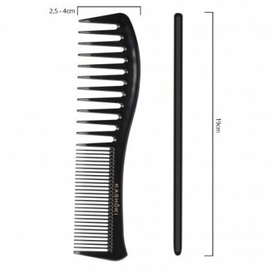 KASHOKI HAIR COMB DETANGLING COMB 436 Šukos su dviejų tipų dantukais TOMOKO 1