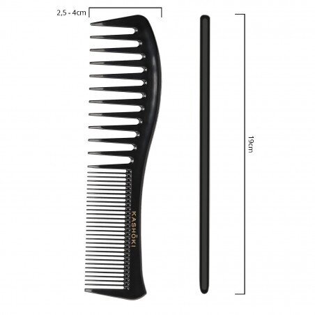 KASHOKI HAIR COMB DETANGLING COMB 436 Šukos su dviejų tipų dantukais TOMOKO 1