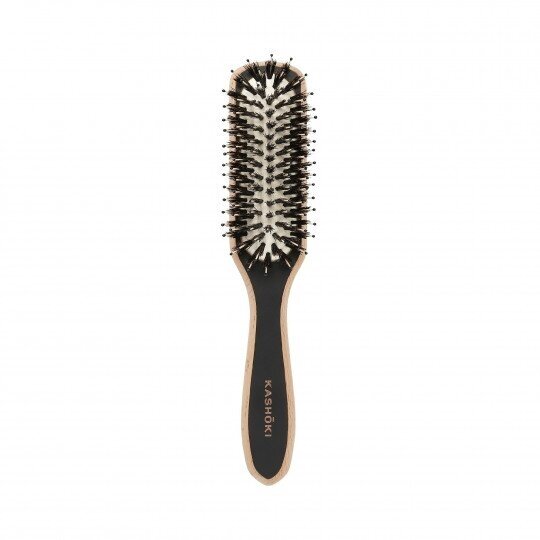 KASHOKI TOUCH OF NATURE WOODEN SLIM HAIR BRUSH naturalios medinės šukos plaukams SLIM