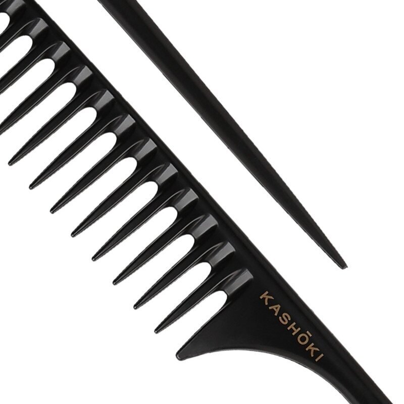 KASHOKI HR COMB WT TAIL COMB 450 šukos labai storiems plaukams AOI 3 KASHOKI HR COMB WT TAIL COMB 450 šukos labai storiems plaukams AOI 3