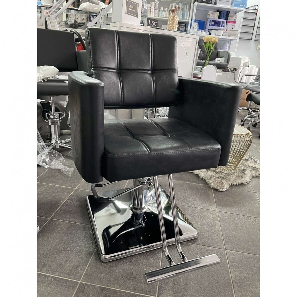 Profesionali kirpyklos kėdė HAIR SYSTEM SM344, juodos spalvos 5 Profesionali kirpyklos kėdė HAIR SYSTEM SM344, juodos spalvos 5
