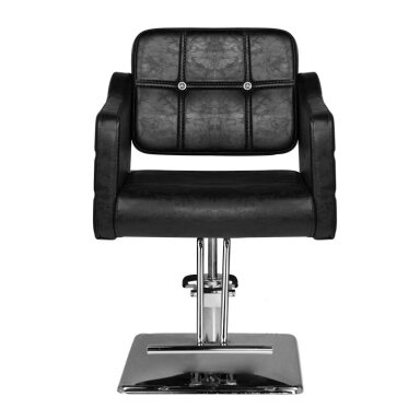 Profesionali kirpyklos kėdė HAIR SYSTEM SM362, juodos spalvos