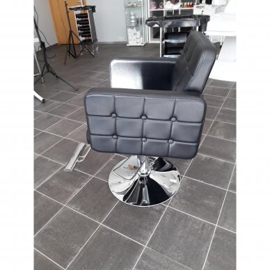 Profesionali kirpyklos kėdė su pakoju HAIR SYSTEM 90-1, juodos spalvos 5 Profesionali kirpyklos kėdė su pakoju HAIR SYSTEM 90-1, juodos spalvos 5