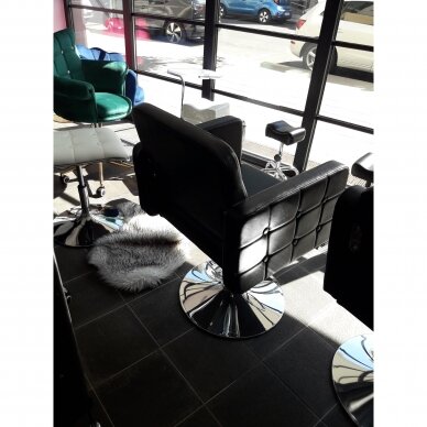 Profesionali kirpyklos kėdė su pakoju HAIR SYSTEM 90-1, juodos spalvos 8 Profesionali kirpyklos kėdė su pakoju HAIR SYSTEM 90-1, juodos spalvos 8
