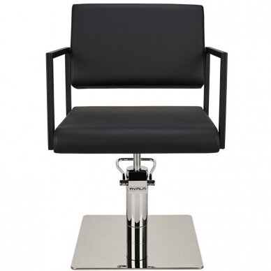 Profesionali kirpyklos kėdė BLACK LOFT CHROME SQUARE 1