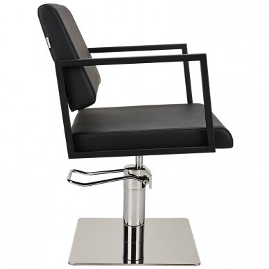 Profesionali kirpyklos kėdė BLACK LOFT CHROME SQUARE 2
