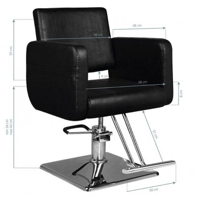 Profesionali kirpyklos kėdė HAIR SYSTEM SM311, juodos spalvos 4 Profesionali kirpyklos kėdė HAIR SYSTEM SM311, juodos spalvos 4