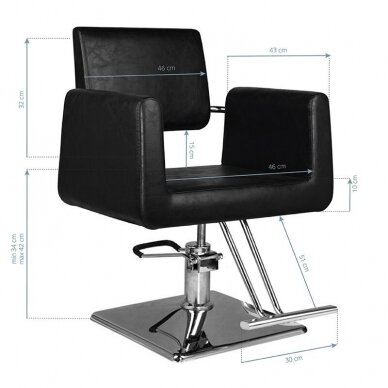 Profesionali kirpyklos kėdė HAIR SYSTEM SM313, juodos spalvos 4 Profesionali kirpyklos kėdė HAIR SYSTEM SM313, juodos spalvos 4
