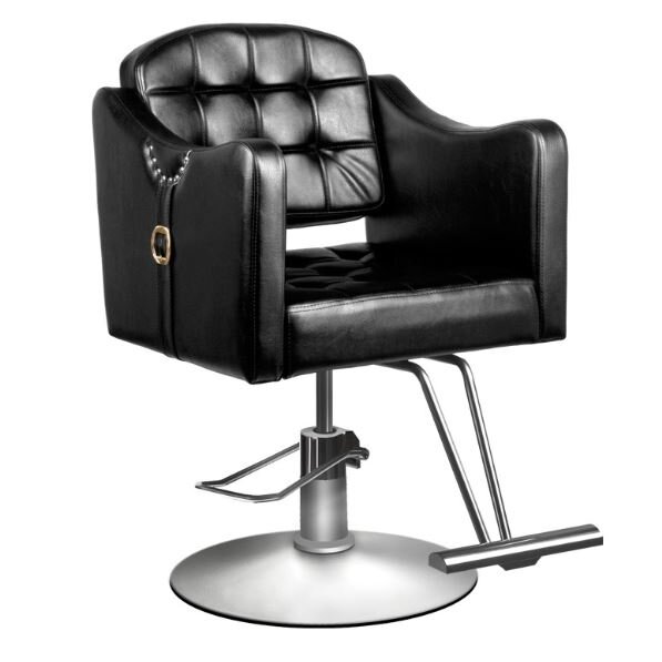 Profesionali kirpyklos kėdė HAIR SYSTEM 0-90, juodos spalvos su sage Profesionali kirpyklos kėdė HAIR SYSTEM 0-90, juodos spalvos su sage