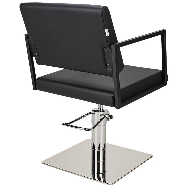 Profesionali kirpyklos kėdė BLACK LOFT CHROME SQUARE 3