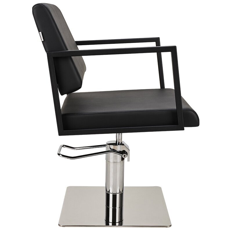 Profesionali kirpyklos kėdė BLACK LOFT CHROME SQUARE 2 Profesionali kirpyklos kėdė BLACK LOFT CHROME SQUARE 2