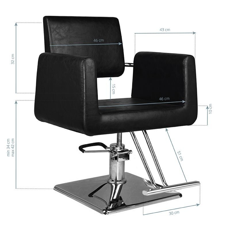 Profesionali kirpyklos kėdė HAIR SYSTEM SM313, juodos spalvos 4 Profesionali kirpyklos kėdė HAIR SYSTEM SM313, juodos spalvos 4