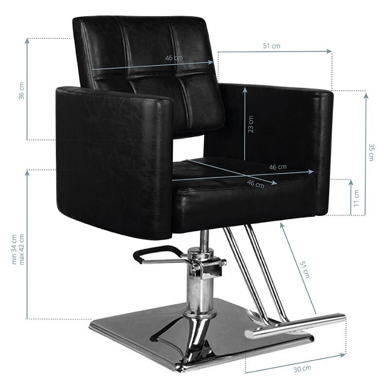 Profesionali kirpyklos kėdė HAIR SYSTEM SM344, juodos spalvos 4 Profesionali kirpyklos kėdė HAIR SYSTEM SM344, juodos spalvos 4
