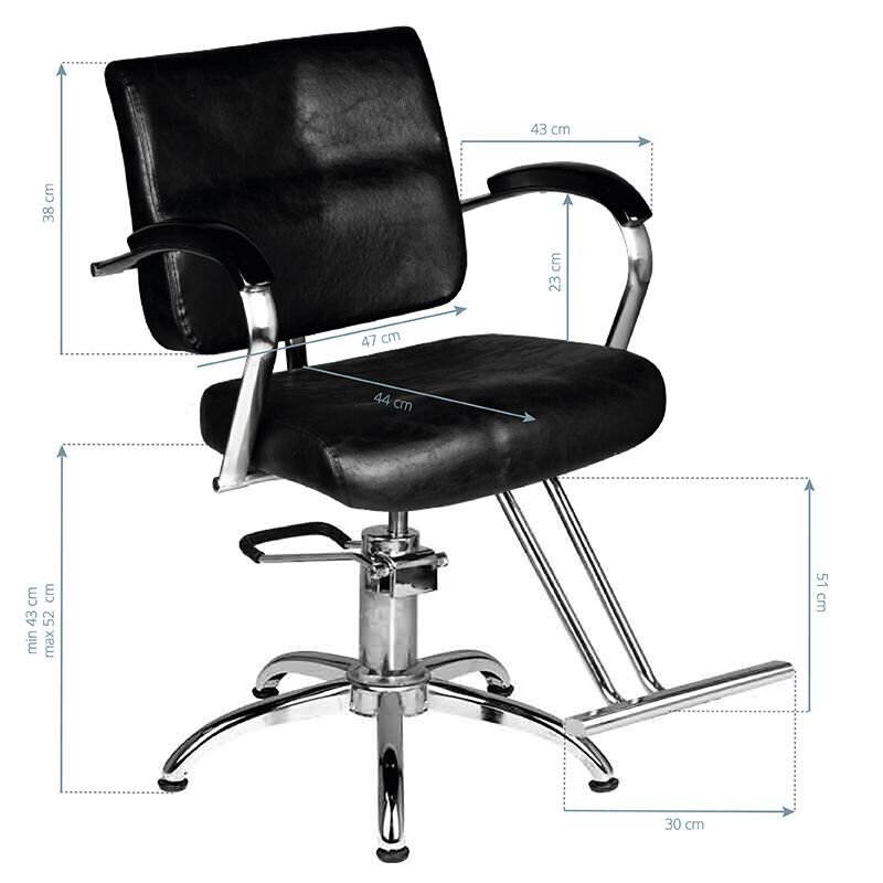 Profesionali kirpyklos kėdė HAIR SYSTEM SM361, juodos spalvos 4 Profesionali kirpyklos kėdė HAIR SYSTEM SM361, juodos spalvos 4