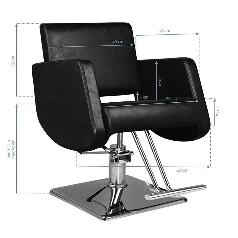 Profesionali kirpyklos kėdė HAIR SYSTEM SM376, juodos spalvos 4 Profesionali kirpyklos kėdė HAIR SYSTEM SM376, juodos spalvos 4