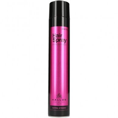 KALLOS PRESTIGE EXTRA STRONG HAIR SPRAY stiprios fiksacijos plaukų lakas, 750 ml KALLOS PRESTIGE EXTRA STRONG HAIR SPRAY stiprios fiksacijos plaukų lakas, 750 ml