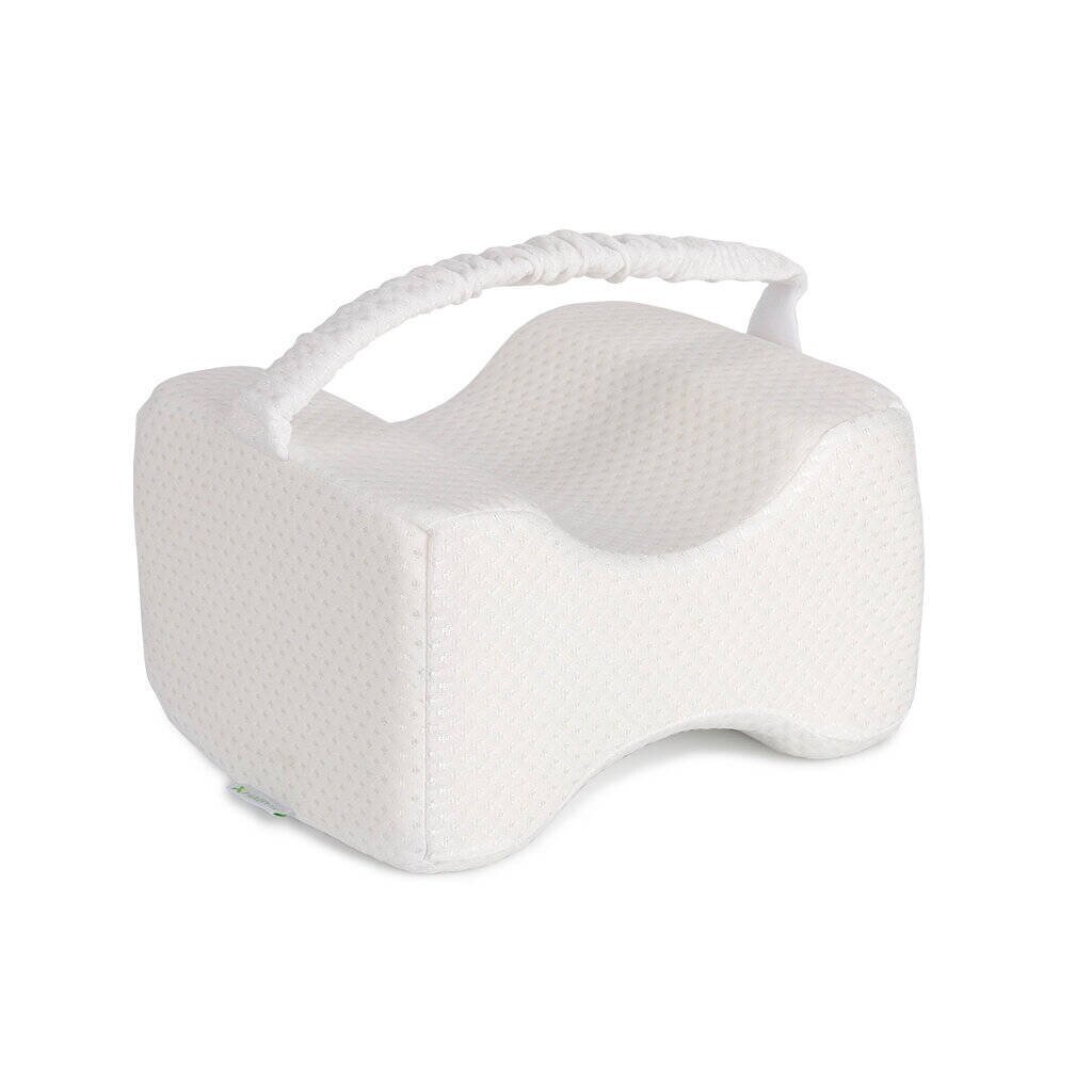 Kojas skirianti pagalvė miego metu, skirta naudoti tarp kojų, baltos spalvos 1 Kojas skirianti pagalvė miego metu, skirta naudoti tarp kojų, baltos spalvos 1