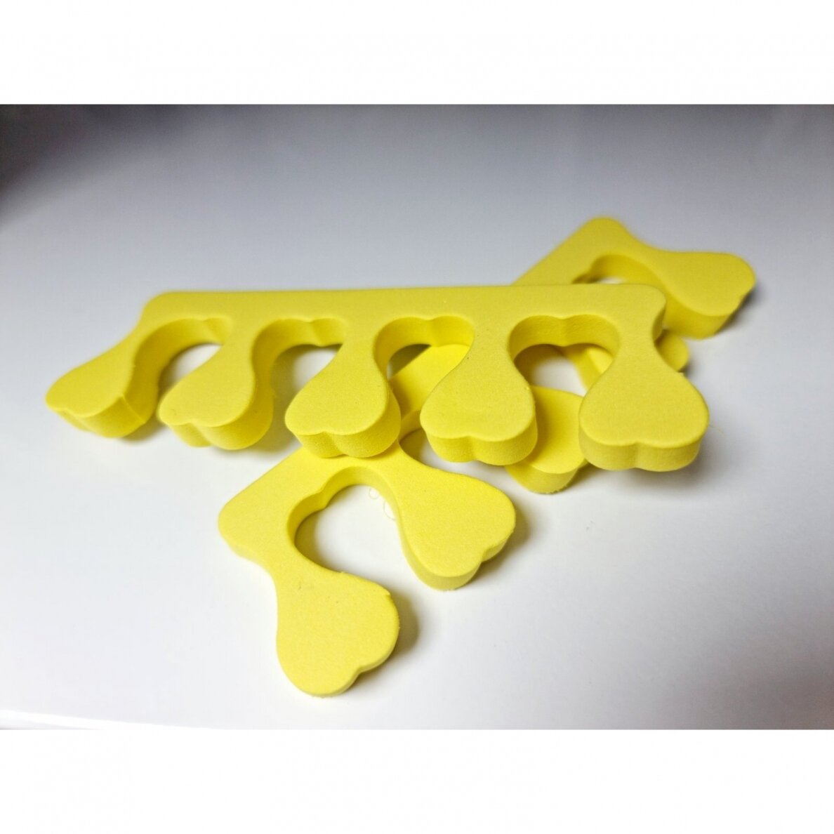 Kojų pirštų skirtukai pedikiūro procedūroms (5 poros) YELLOW 2 Kojų pirštų skirtukai pedikiūro procedūroms (5 poros) YELLOW 2