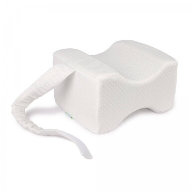 Kojas skirianti pagalvė miego metu, skirta naudoti tarp kojų, baltos spalvos Kojas skirianti pagalvė miego metu, skirta naudoti tarp kojų, baltos spalvos