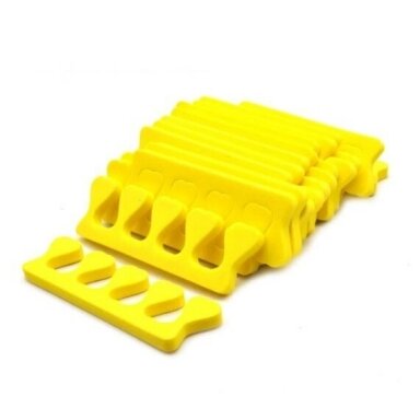Kojų pirštų skirtukai pedikiūro procedūroms (5 poros) YELLOW Kojų pirštų skirtukai pedikiūro procedūroms (5 poros) YELLOW