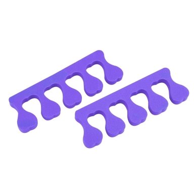 Kojų pirštų skirtukai pedikiūro procedūroms (1 pora) VIOLET