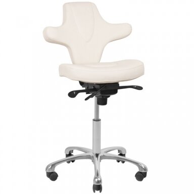 Profesionali meistro kėdutė kosmetologams AZZURRO SPECIAL 052, baltos spalvos Profesionali meistro kėdutė kosmetologams AZZURRO SPECIAL 052, baltos spalvos