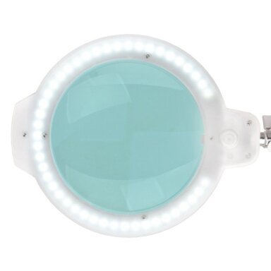 Profesionali kosmetologinė LED lempa - lupa MOONLIGHT 8012/5 tvirtinama prie paviršių, baltos spalvos Profesionali kosmetologinė LED lempa - lupa MOONLIGHT 8012/5 tvirtinama prie paviršių, baltos spalvos