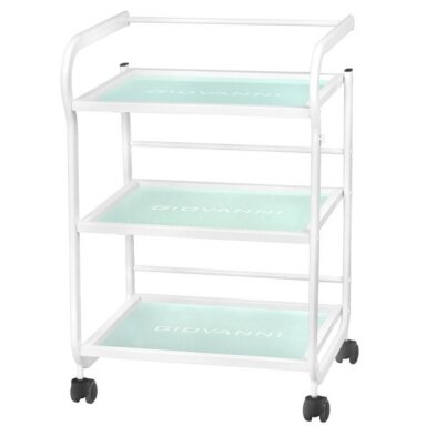 GIOVANNI CLASSIC TYP 1013 profesionalus kosmetologinis vežimėlis, baltos spalvos GIOVANNI CLASSIC TYP 1013 profesionalus kosmetologinis vežimėlis, baltos spalvos
