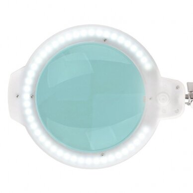 Profesionali kosmetologinė LED lempa - lupa MOONLIGHT 8012/5 tvirtinama prie paviršių, baltos spalvos 1 Profesionali kosmetologinė LED lempa - lupa MOONLIGHT 8012/5 tvirtinama prie paviršių, baltos spalvos 1