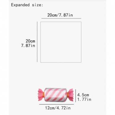 Kosmetologinis tekstilinis veido ranksluostis 20*20 cm saldainio formos 1 Kosmetologinis tekstilinis veido ranksluostis 20*20 cm saldainio formos 1