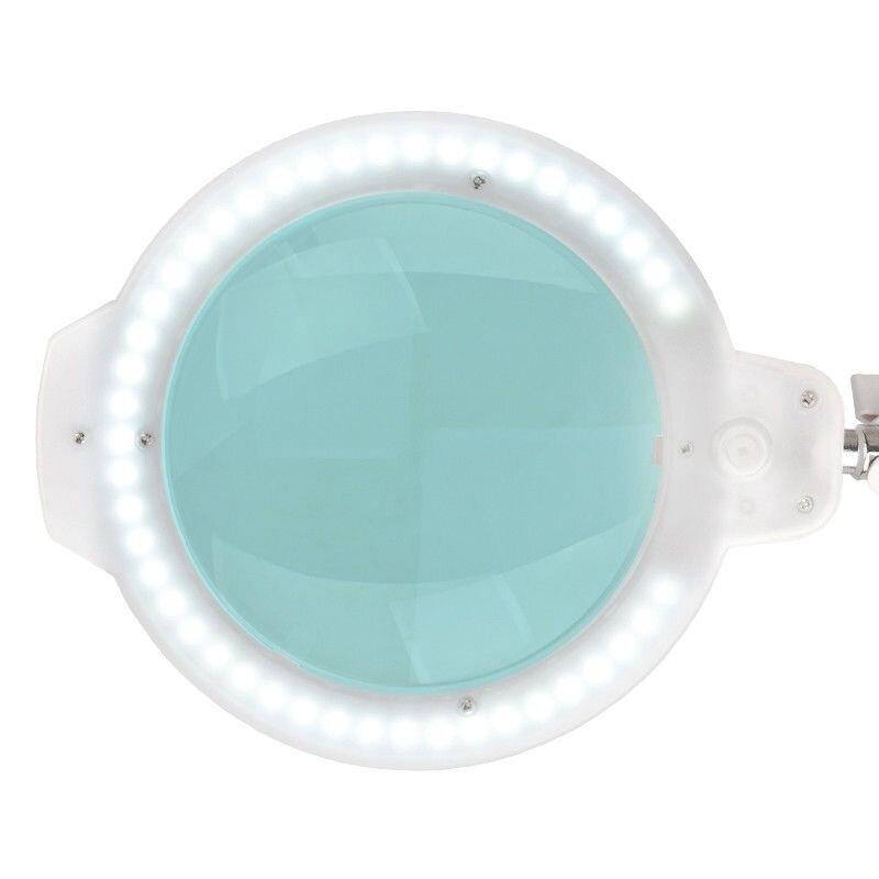 Profesionali kosmetologinė LED lempa - lupa MOONLIGHT 8012/5 tvirtinama prie paviršių, baltos spalvos 1 Profesionali kosmetologinė LED lempa - lupa MOONLIGHT 8012/5 tvirtinama prie paviršių, baltos spalvos 1