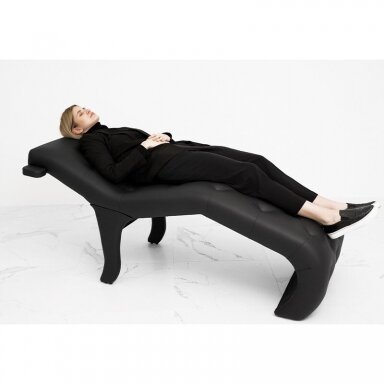 Kušetė kosmetologinėms ir blakstienų priauginimo procedūroms / juoda dirbtinė oda Kušetė kosmetologinėms ir blakstienų priauginimo procedūroms / juoda dirbtinė oda