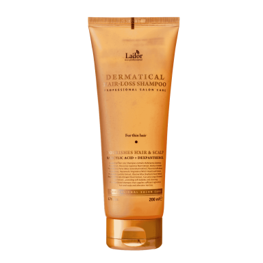 LADOR DERMATICAL HAIR LOSS SHAMPOO šampūnas nuo plaukų slinkimo ploniems plaukams, 200 ml LADOR DERMATICAL HAIR LOSS SHAMPOO šampūnas nuo plaukų slinkimo ploniems plaukams, 200 ml