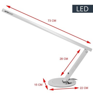 Profesionali stalinė lempa manikiūro darbams SLIM LED, sidabrinės spalvos Profesionali stalinė lempa manikiūro darbams SLIM LED, sidabrinės spalvos