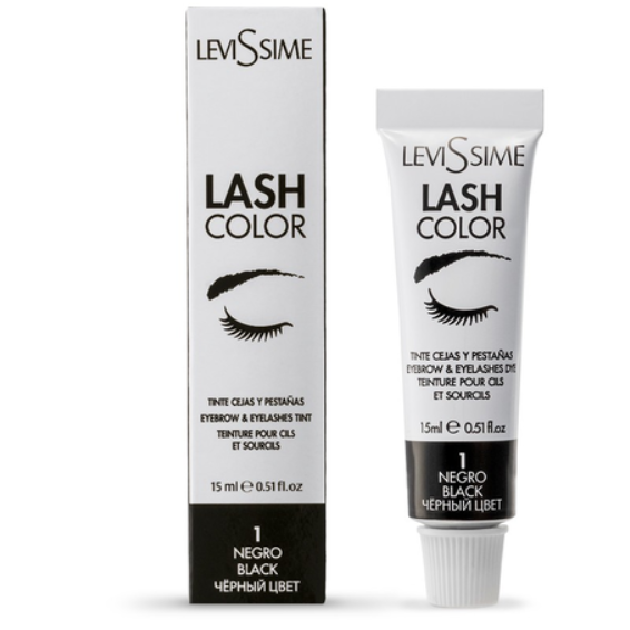 LEVISSIME blakstienų ir antakių dažai BLACK, 15 ml LEVISSIME blakstienų ir antakių dažai BLACK, 15 ml