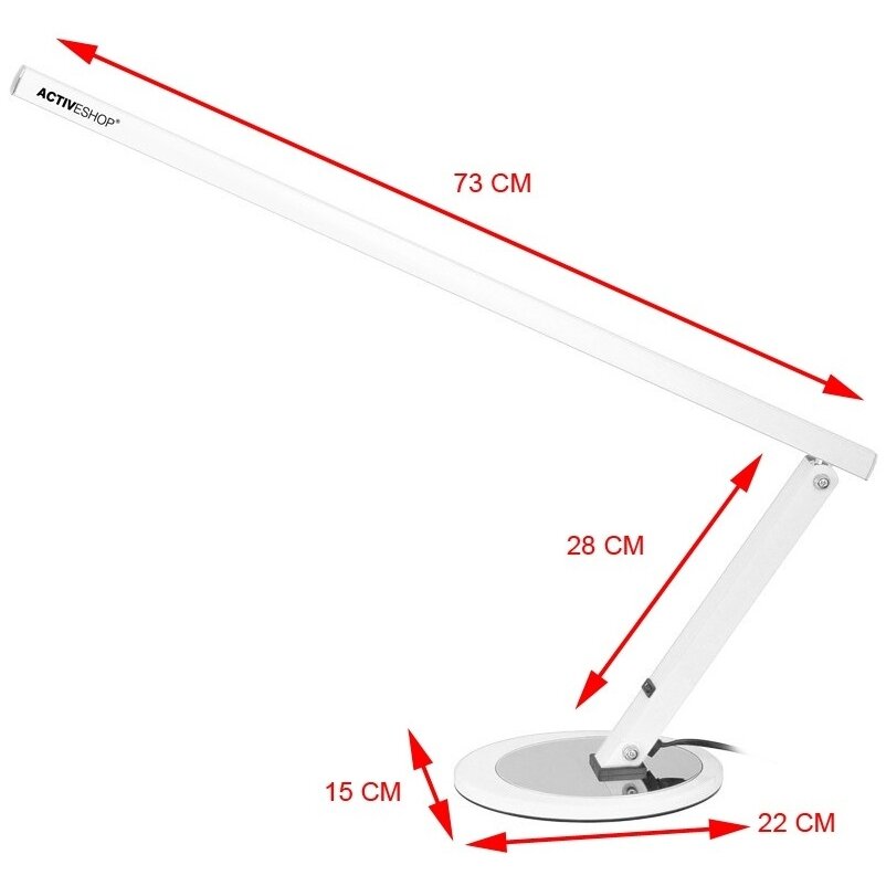 Profesionali stalinė lempa manikiūro darbams SLIM LED, baltos spalvos 1 Profesionali stalinė lempa manikiūro darbams SLIM LED, baltos spalvos 1