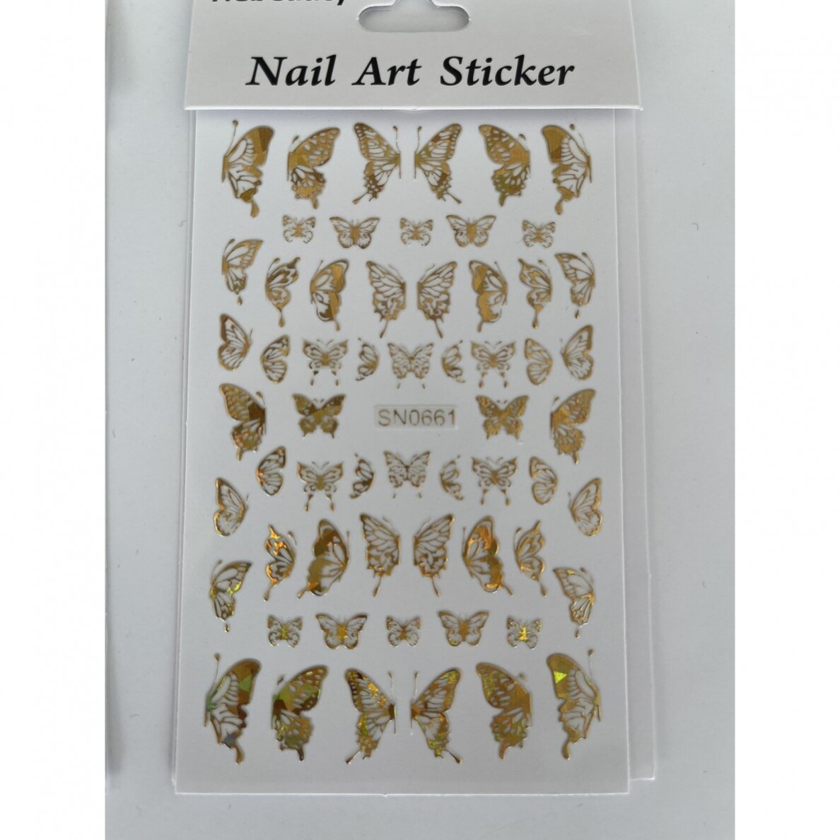 Lipdukai nagams GOLDEN AND SILVER BUTTERFLIES, 2 vnt. Lipdukai nagams GOLDEN AND SILVER BUTTERFLIES, 2 vnt.