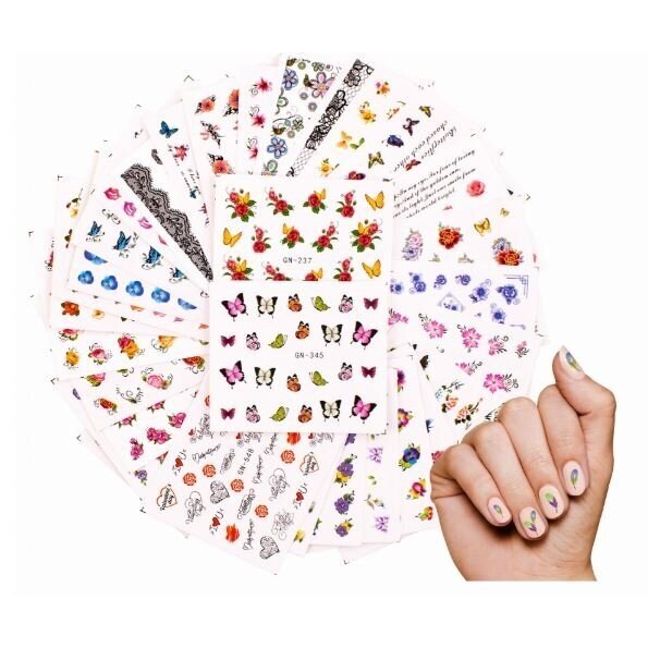 Lipdukai nagų dailei MIX, 50 vnt. Lipdukai nagų dailei MIX, 50 vnt.