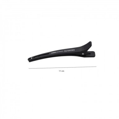 LUSSONI HR ACC CARBON CLIPS WITH BAND kirpykliniai plaukų segtukai-spaustukai 6 vnt. LUSSONI HR ACC CARBON CLIPS WITH BAND kirpykliniai plaukų segtukai-spaustukai 6 vnt.