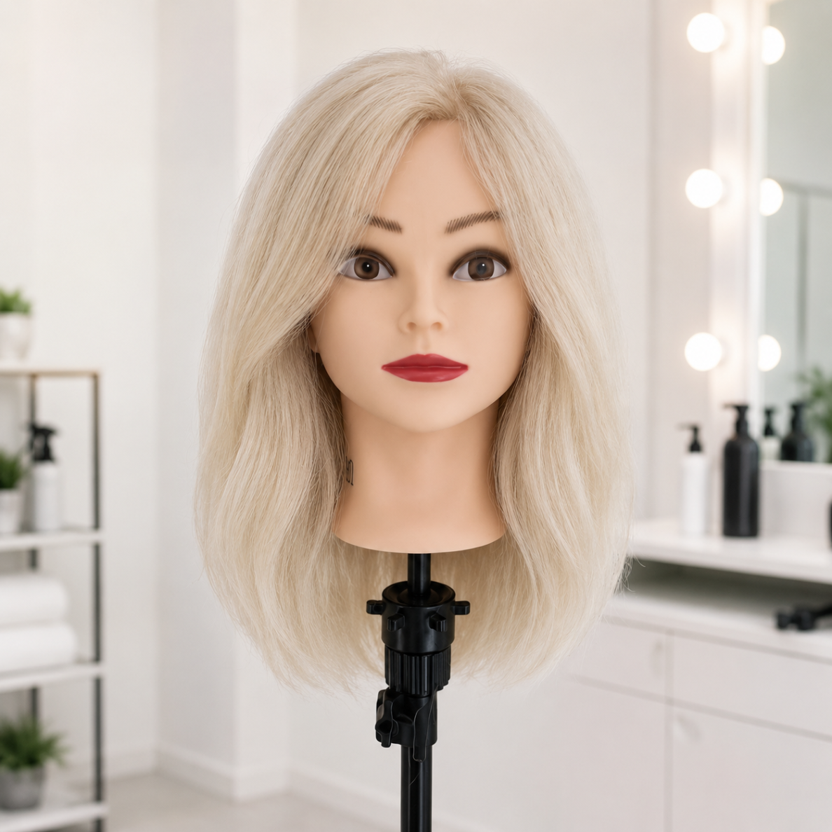 Manekeno galva su 100% natūraliais plaukais JESSICA, ilgis 40 cm 4 Manekeno galva su 100% natūraliais plaukais JESSICA, ilgis 40 cm 4