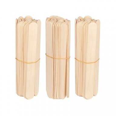 Medinės mentelės depiliacijai 150x18x1.8mm, 150 vnt. Medinės mentelės depiliacijai 150x18x1.8mm, 150 vnt.