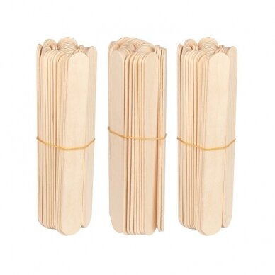 Medinės mentelės depiliacijai 150x18x1.8mm, 150 vnt. Medinės mentelės depiliacijai 150x18x1.8mm, 150 vnt.
