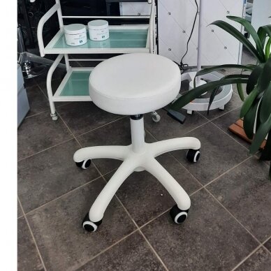 Profesionali meistro kėdutė AM-303-2, baltos spalvos 3 Profesionali meistro kėdutė AM-303-2, baltos spalvos 3