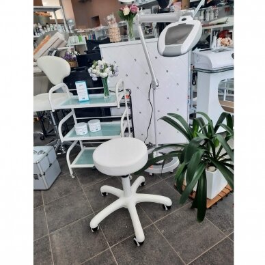 Profesionali meistro kėdutė AM-303-2, baltos spalvos 4 Profesionali meistro kėdutė AM-303-2, baltos spalvos 4