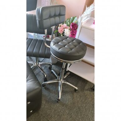 Profesionali meistro kėdė kosmetologams bei grožio salonams AM-877, juodos spalvos 6