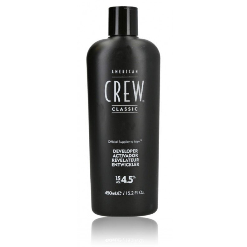 AMERICAN CREW Precision Blend developer oxidant 4.5% (15 vol.) oksidacinė emulsija, 450 ml. AMERICAN CREW Precision Blend developer oxidant 4.5% (15 vol.) oksidacinė emulsija, 450 ml.