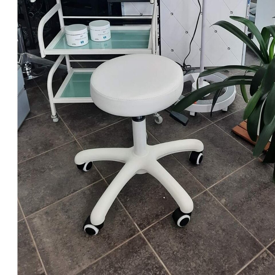 Profesionali meistro kėdutė AM-303-2, baltos spalvos 3 Profesionali meistro kėdutė AM-303-2, baltos spalvos 3