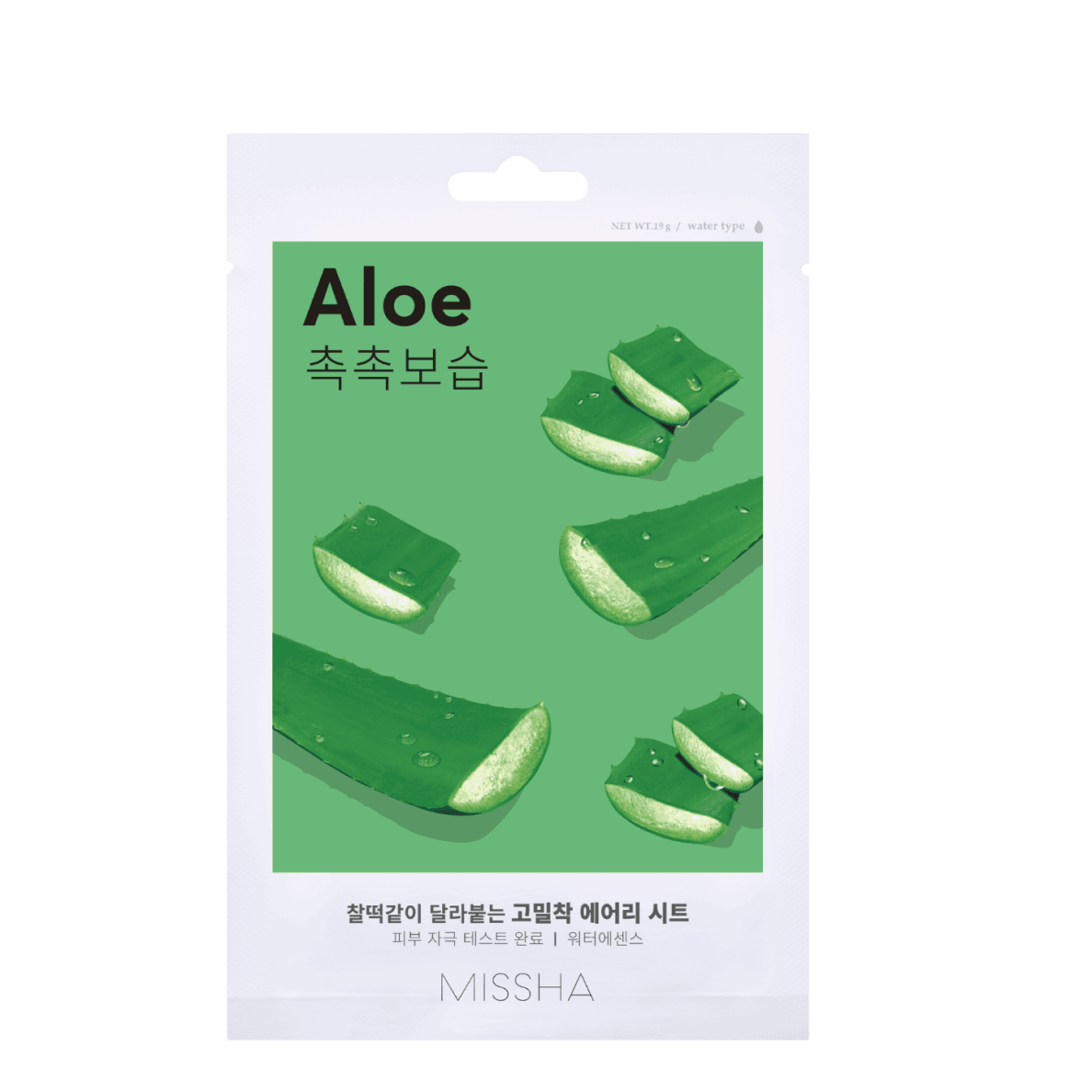 MISSHA ALOE lakštinė veido kaukė su alaviju, 1 vnt